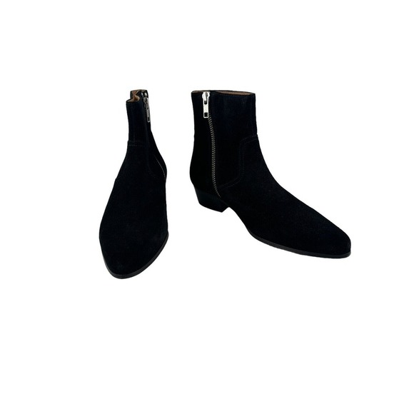 IRO NIB $480 Women’s Black Aisling Ankle Suede Pointy Toe Chelsea Boots Sz 36/6 - Picture 2 of 13